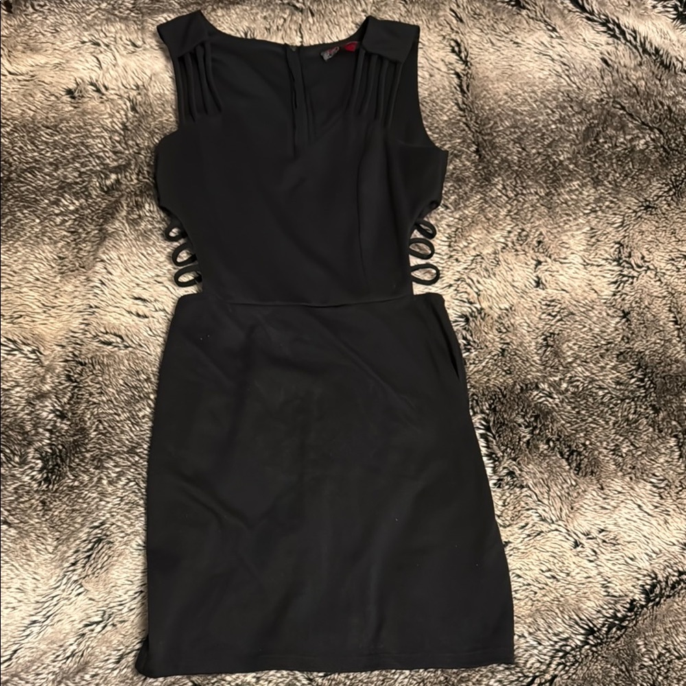 Black Party Dress with Cutouts